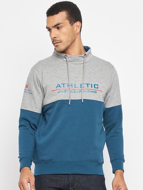 drawstring neck color blocked sweatshirt - 18701178 - Standard Image - 0
