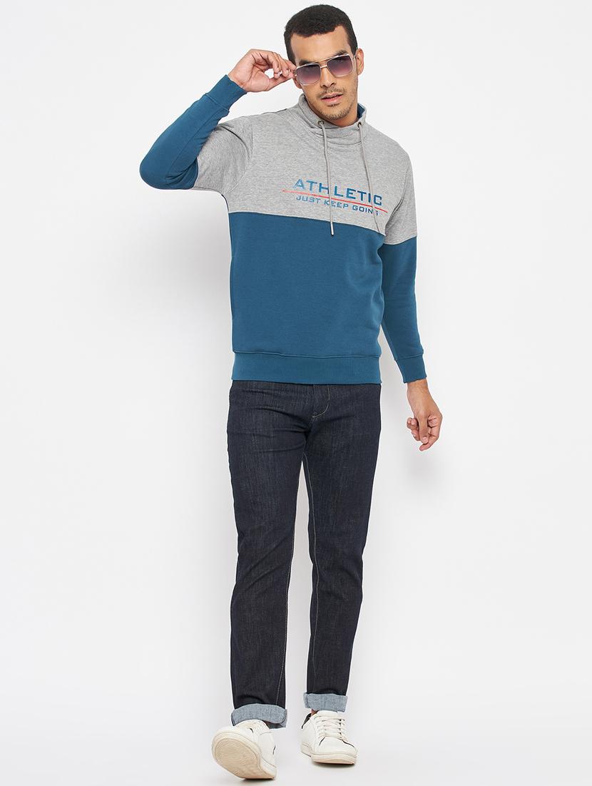 drawstring neck color blocked sweatshirt - 18701178 - Standard Image - 3