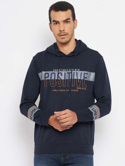 hooded neck chest printed sweatshirt - 18701182 -  Standard Image - 0