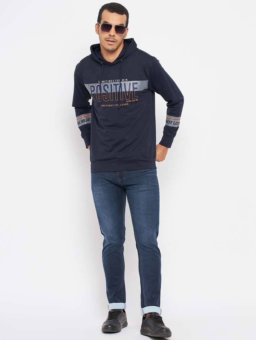 hooded neck chest printed sweatshirt - 18701182 -  Standard Image - 3