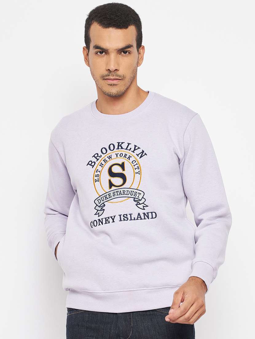 round neck chest printed sweatshirt - 18701188 - Zoom Image - 0