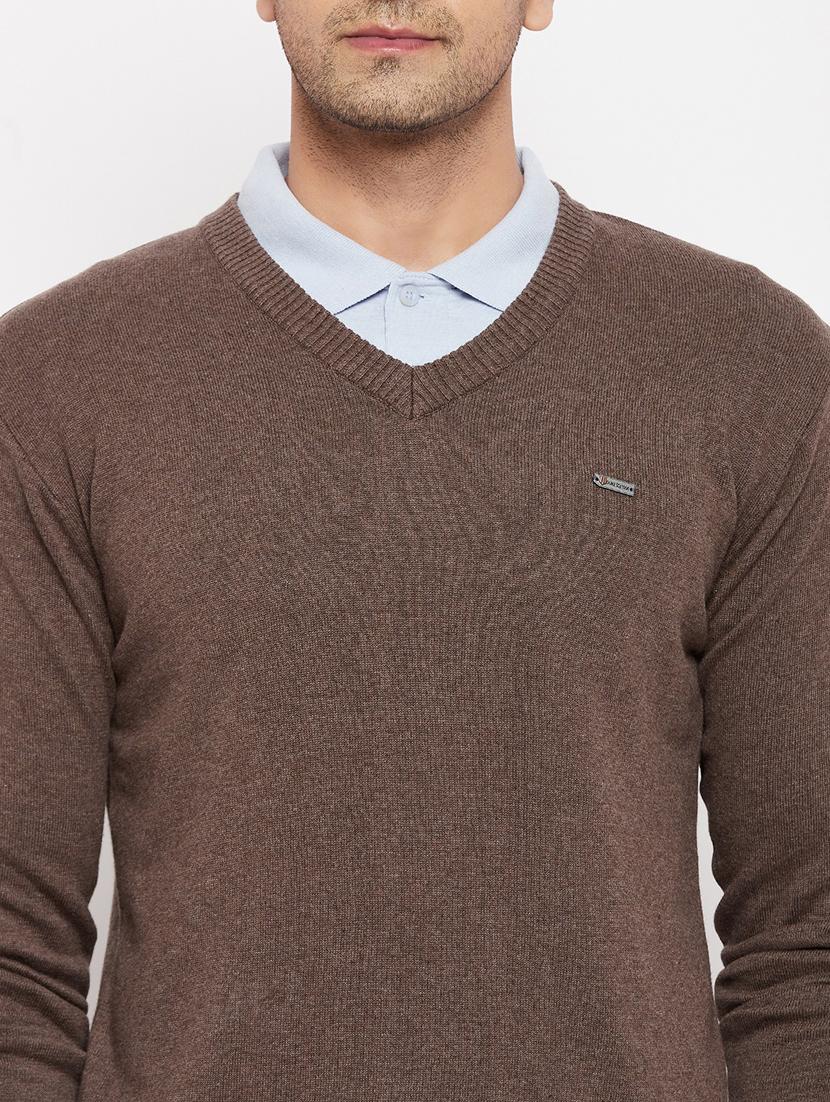 brown full sleeved pullover - 18701255 - Standard Image - 5