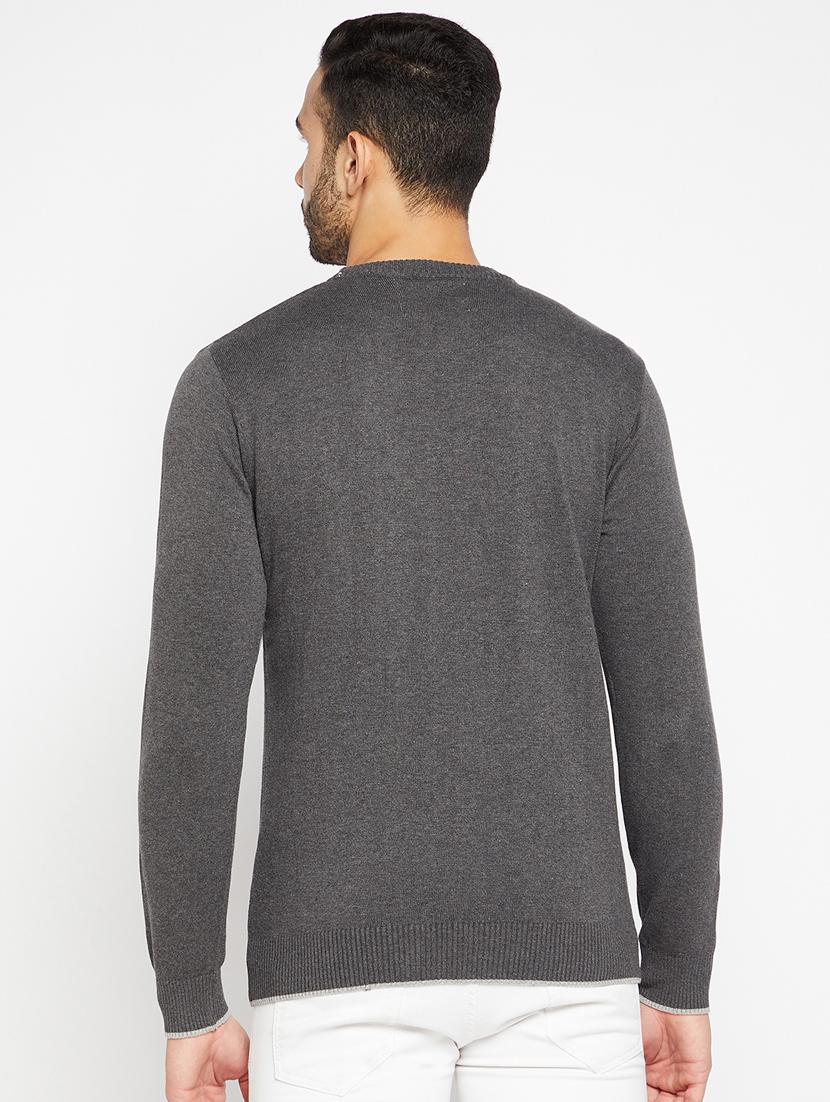 grey full sleeved pullover - 18701258 - Standard Image - 3