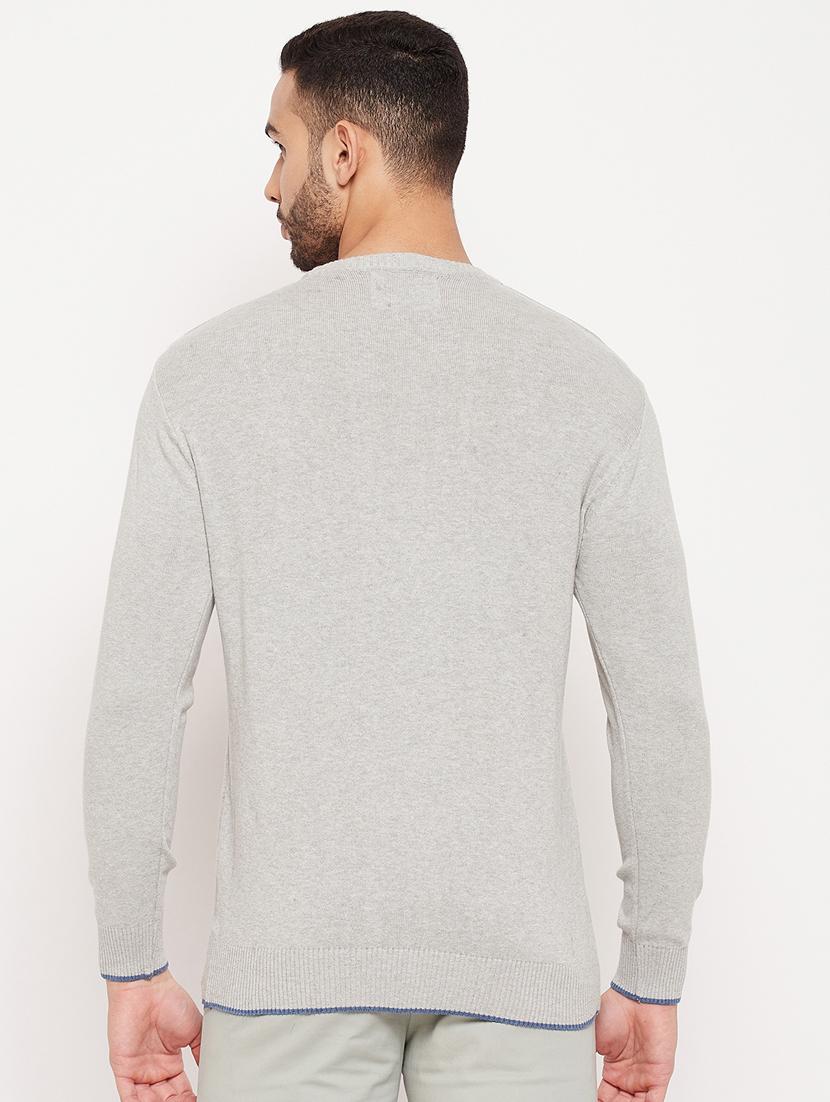 grey full sleeved pullover - 18701259 - Standard Image - 3