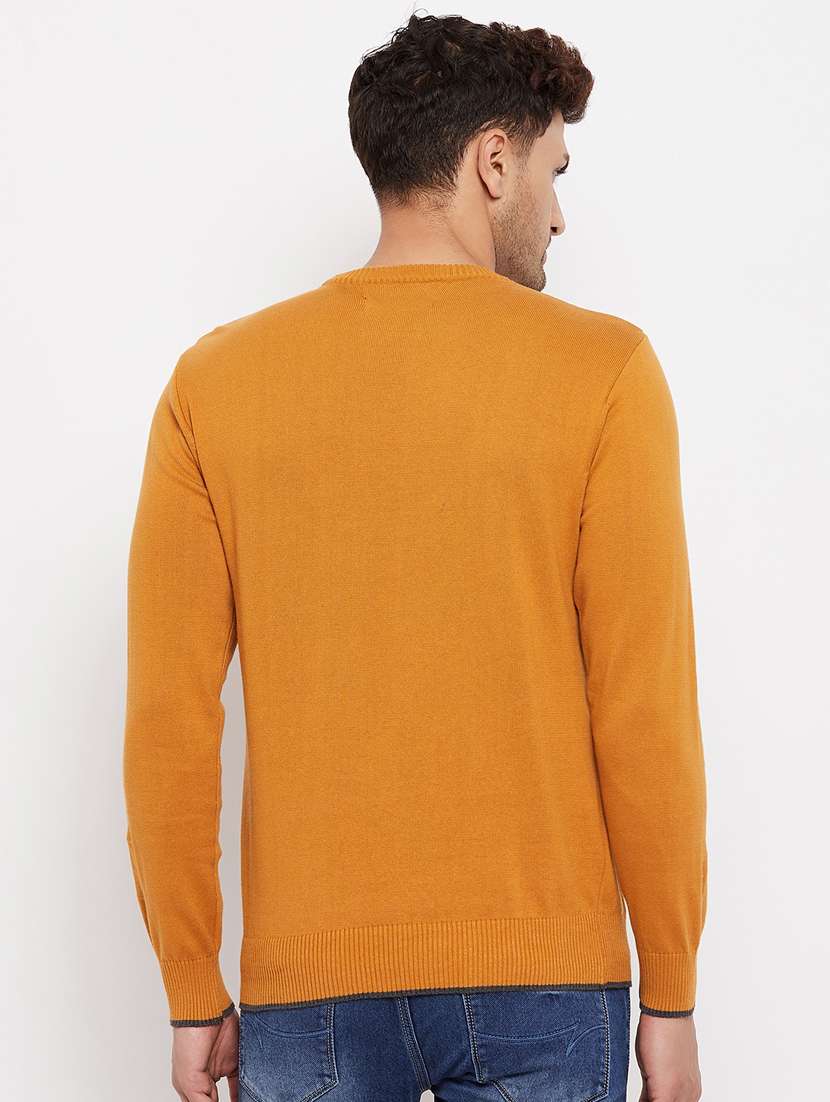 yellow full sleeved pullover - 18701260 - Standard Image - 3