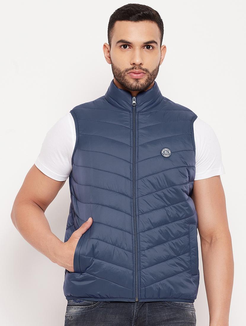 blue polyester quilted jacket - 18701289 - Zoom Image - 0