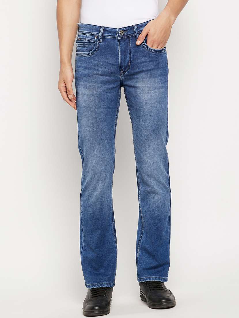 mid rise light washed denim jean