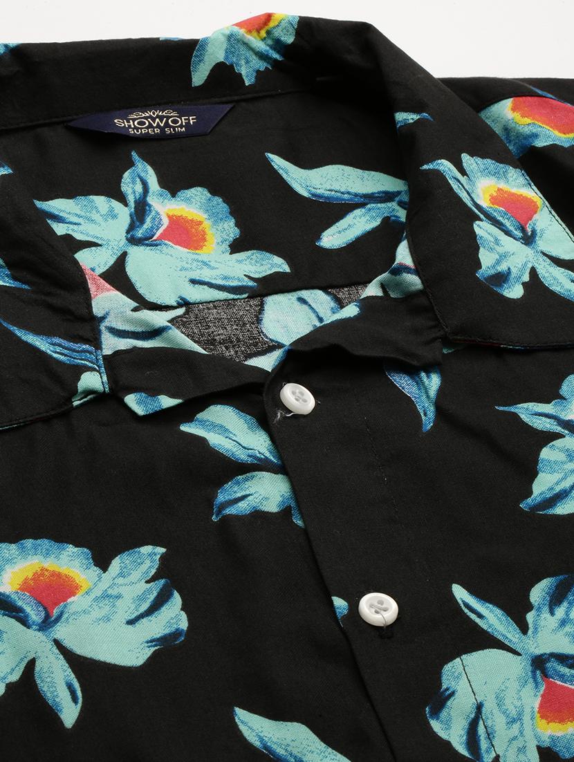 men shirt collar printed co-ords - 18701515 - Standard Image - 3