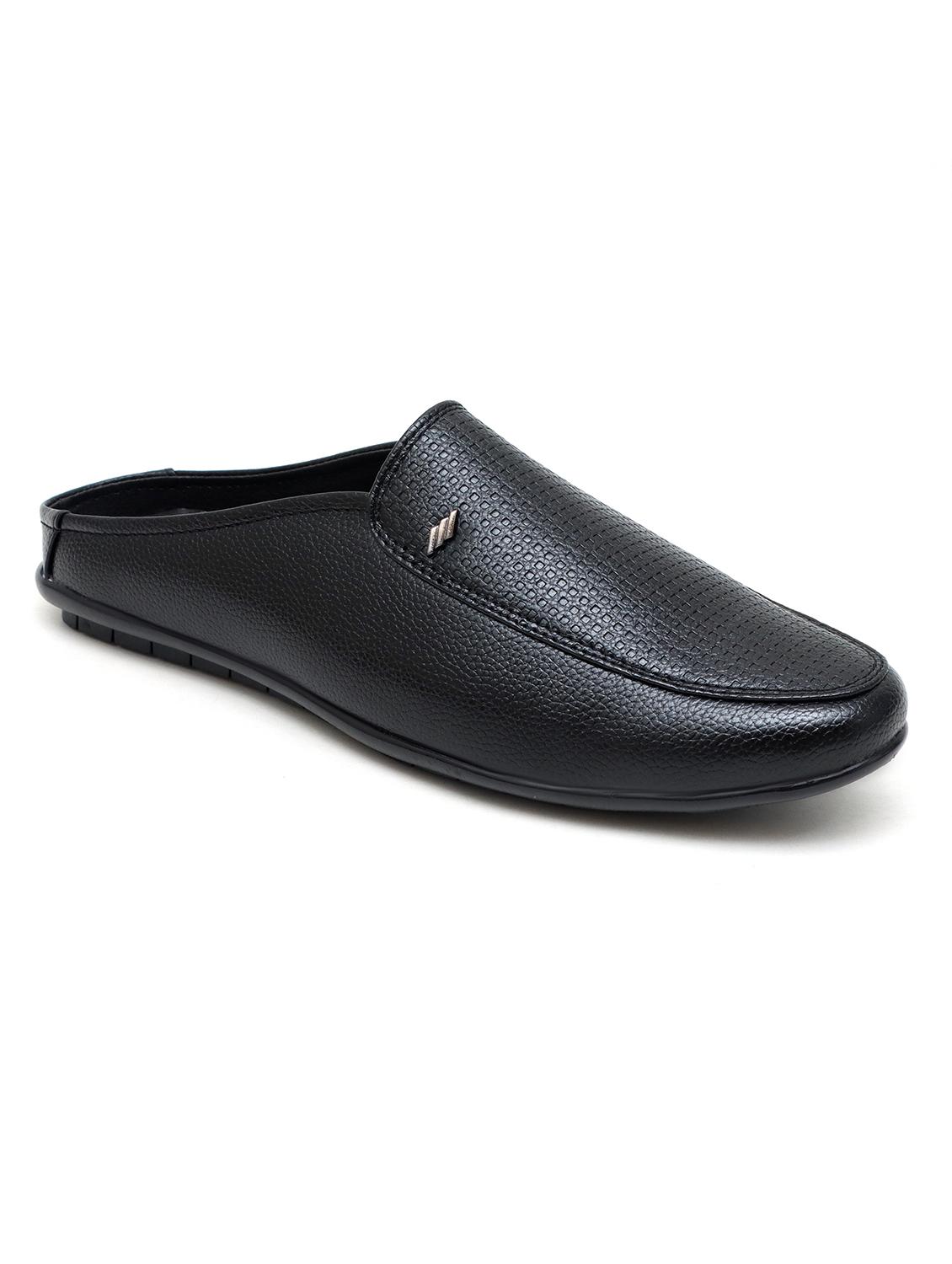 mens black slip on moccasin - 18701528 - Standard Image - 3
