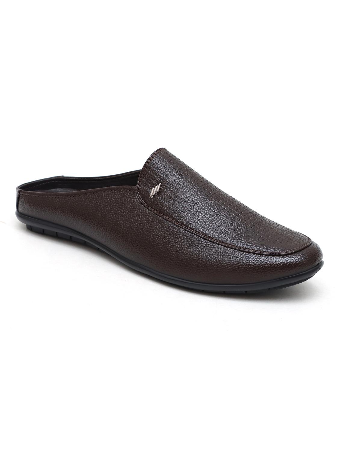 mens brown slip on moccasin - 18701529 - Standard Image - 3