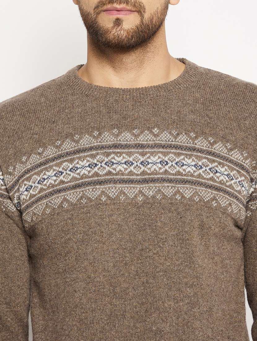 beige full sleeved pullover - 18701600 -  Standard Image - 5