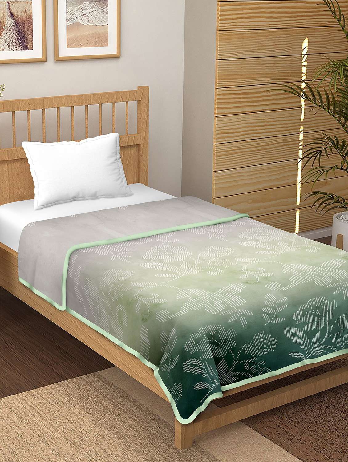 150 tc floral print cotton 4-piece bedding king size set (1 dohar, 1 bedsheet with 2 pillow covers )