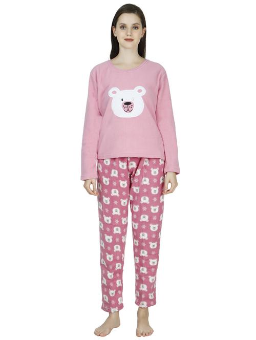 round neck printed nightwear pajama set  - 18703499 -  Standard Image - 0