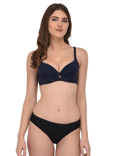 navy blue bra and panty set - 18703988 - Standard Image - 0