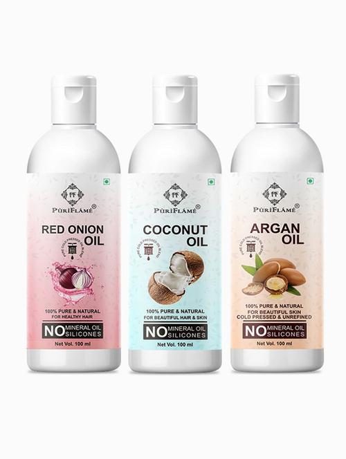 pack of 3 puri flame hair oil - 18716523 - Standard Image - 0