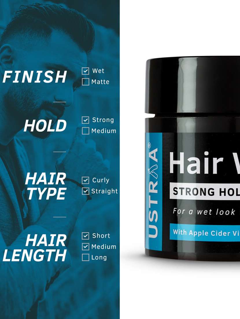 ustraa ayurvedic cold pressed oil - 200ml & hair wax strong hold wet look - 100g - 18718151 - Standard Image - 5