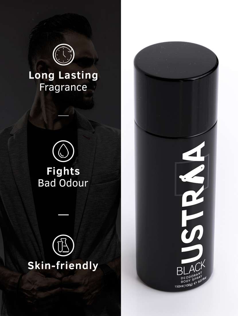 ustraa ayurvedic cold pressed oil - 200ml & black deodorant - 150ml - 18718157 - Standard Image - 5