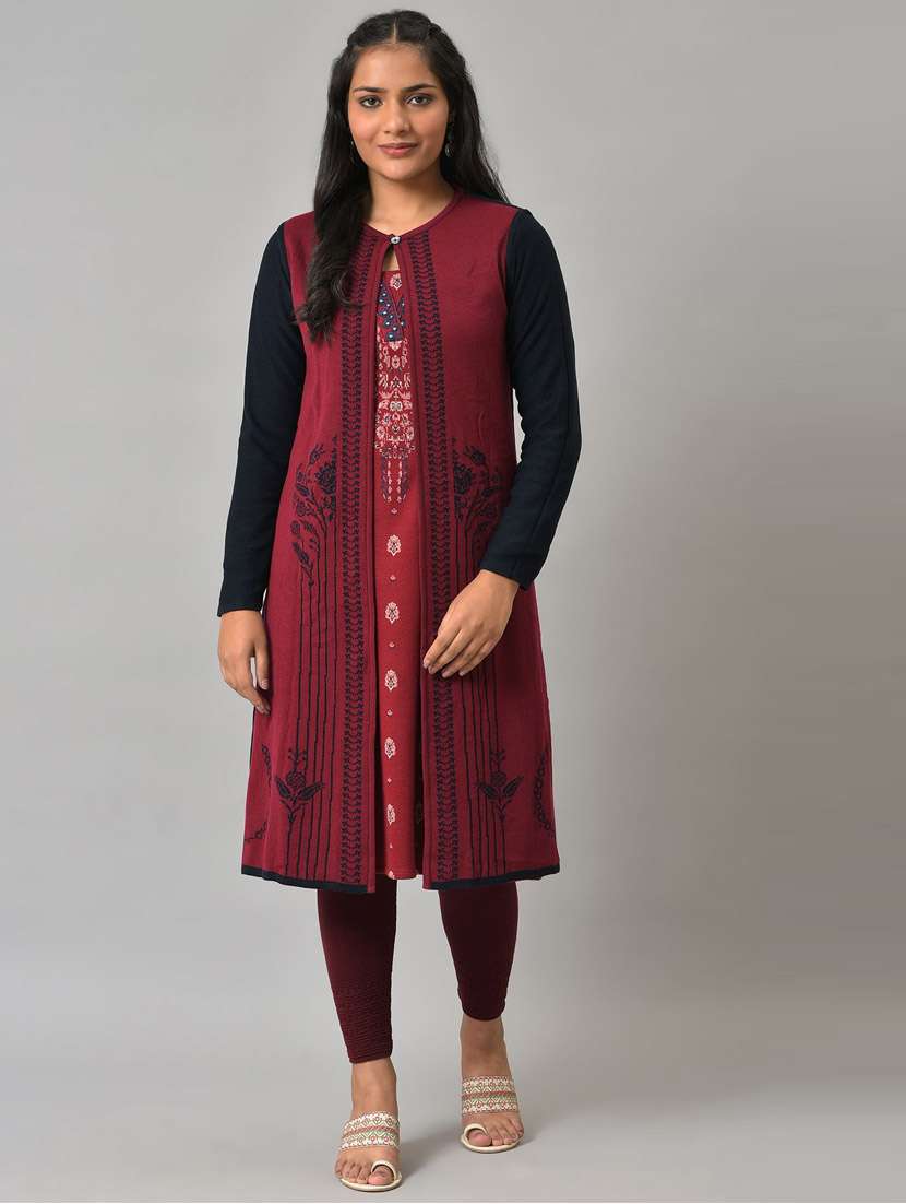  floral printed reversible cardigan