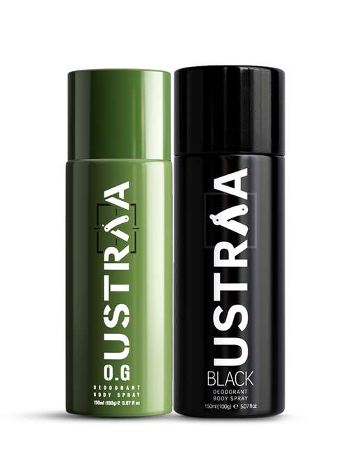 ustraa o.g deodorant - 150ml & black deodorant body spray - 150ml combo - 18718290 -  Standard Image - 0