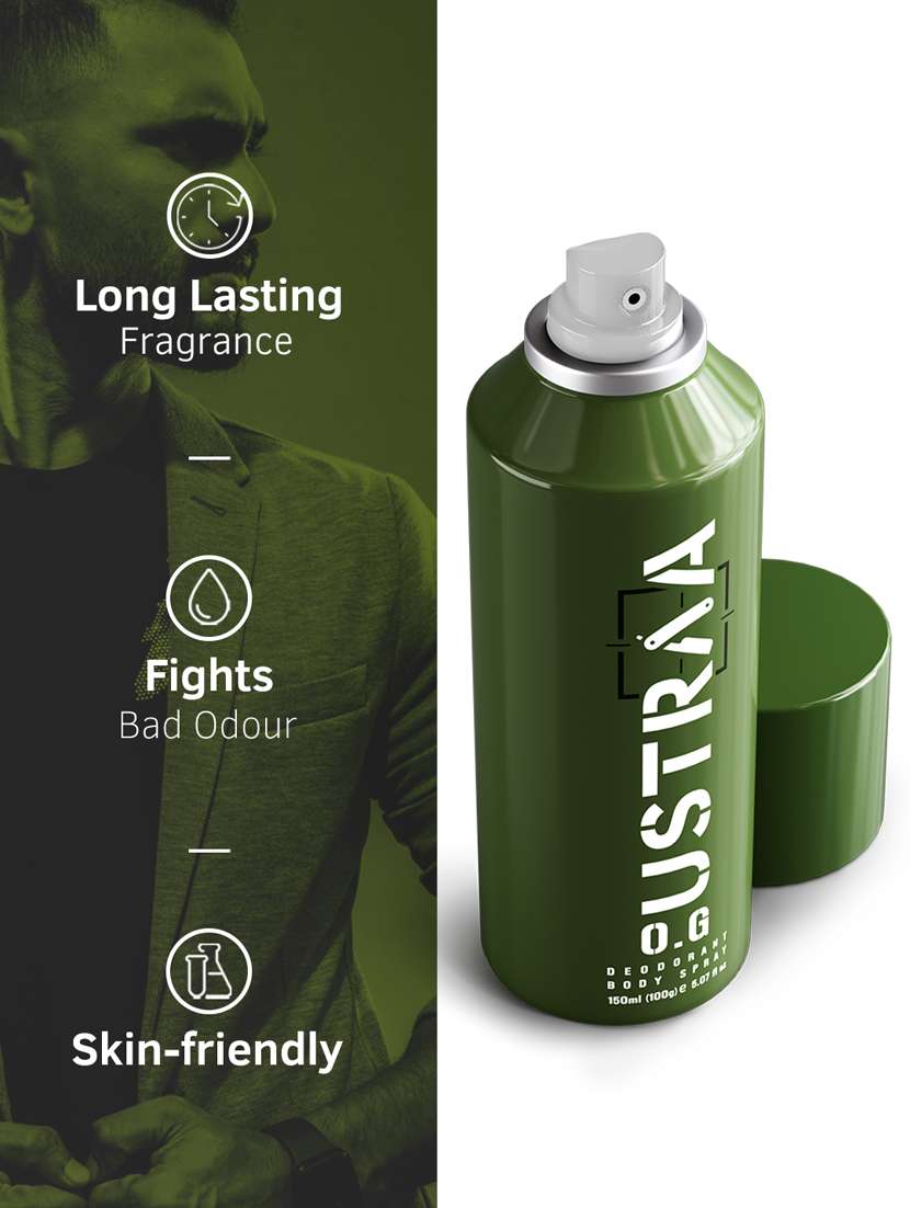 ustraa o.g deodorant - 150ml & blue deodorant body spray - 150ml combo - 18718291 - Standard Image - 3