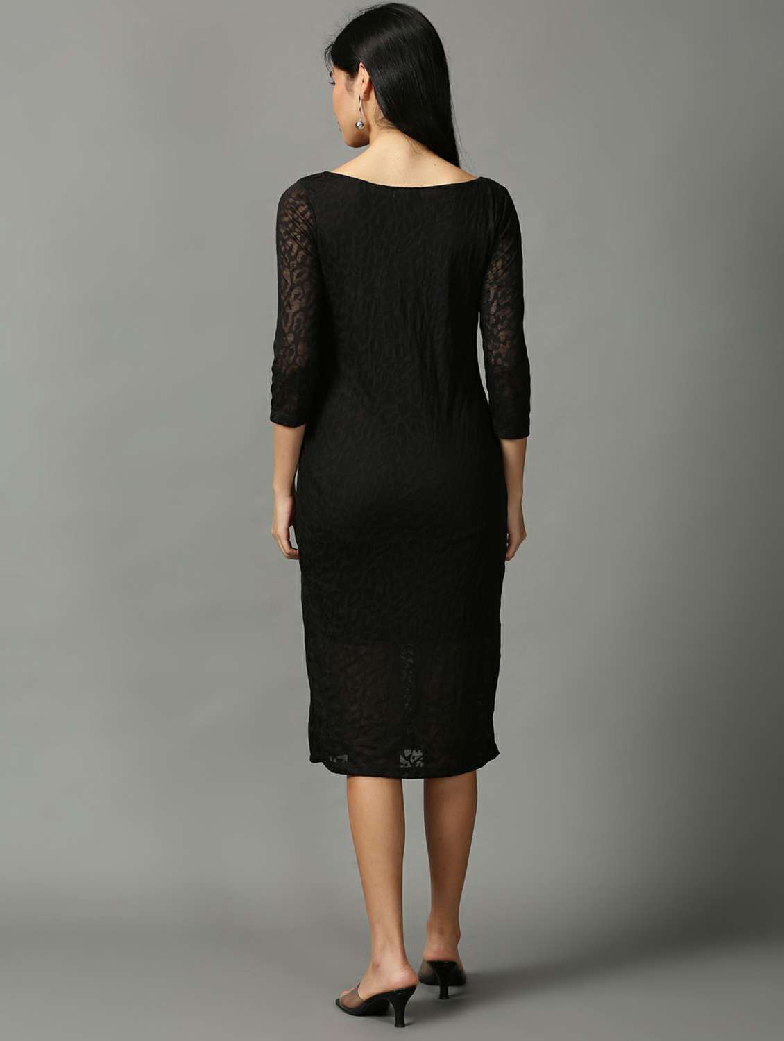women's bodycon solid dress - 18718491 - Standard Image - 3