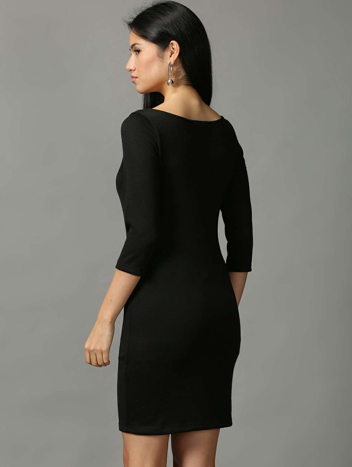 women's bodycon solid dress - 18718492 - Standard Image - 3