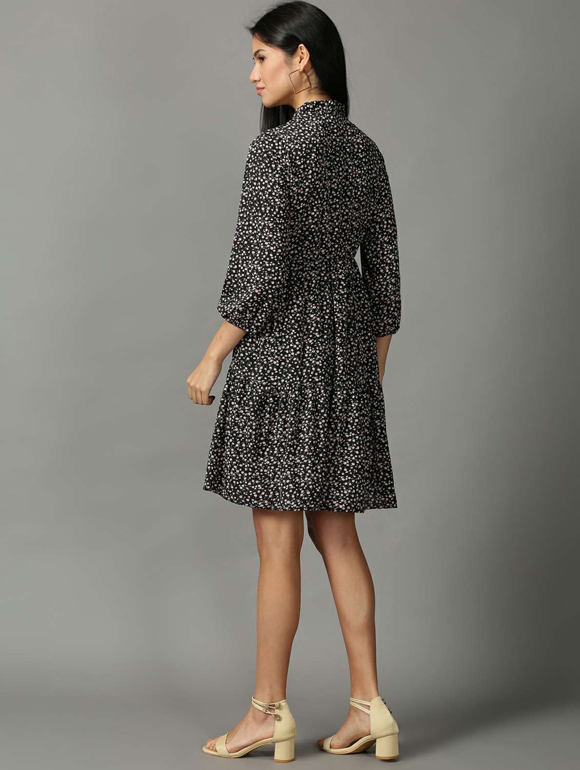 women's tiered dress printed dress - 18718494 -  Standard Image - 3