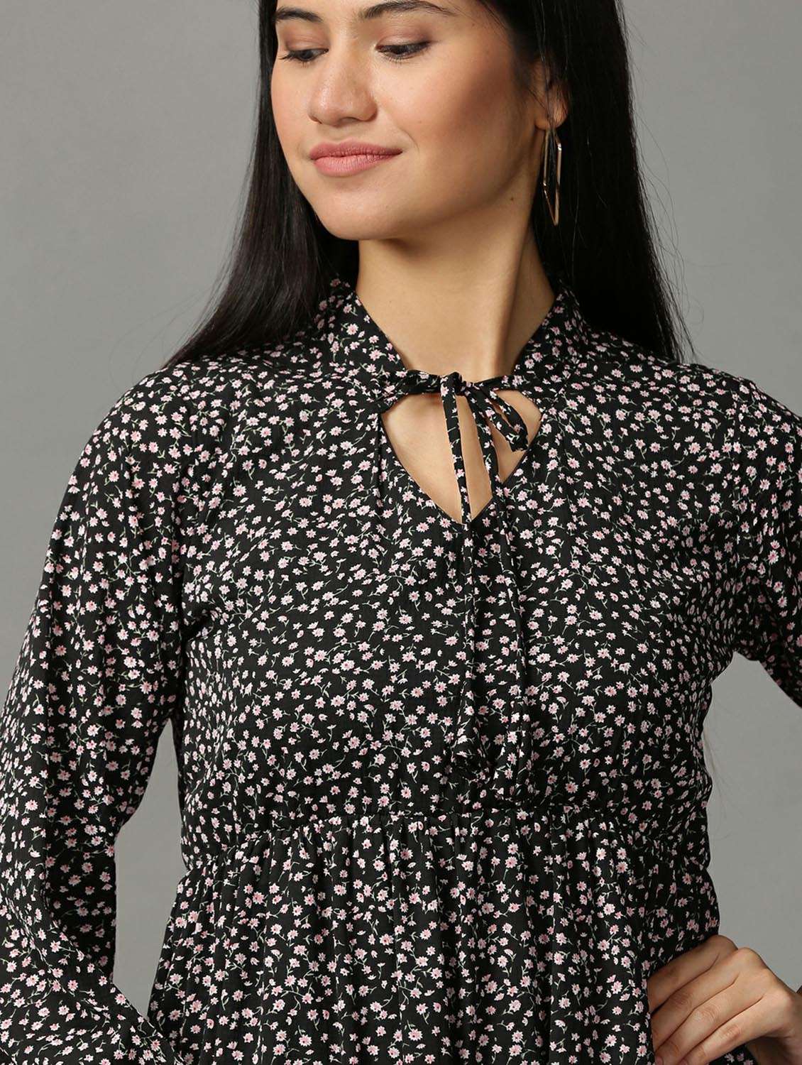 women's tiered dress printed dress - 18718494 -  Standard Image - 5
