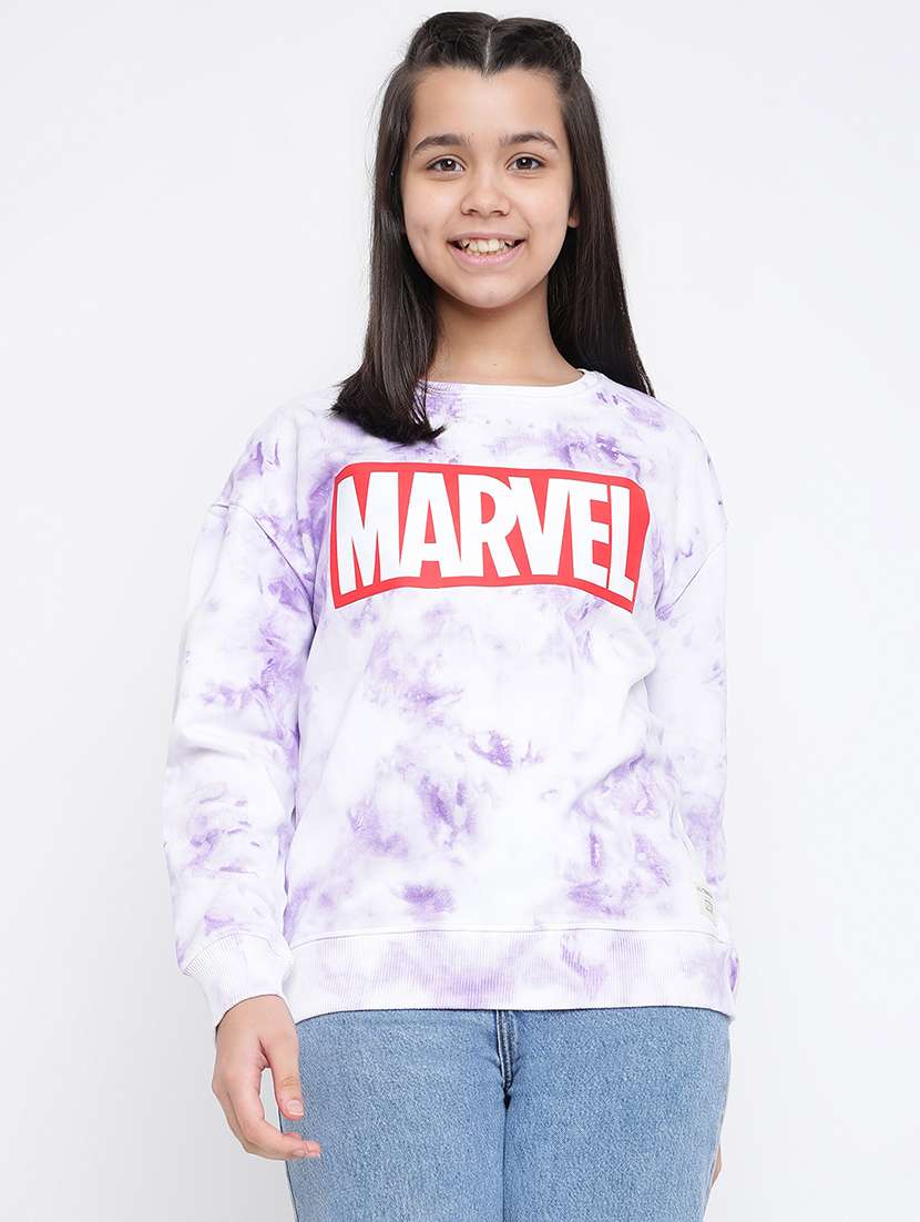 all over print round neck sweatshirt