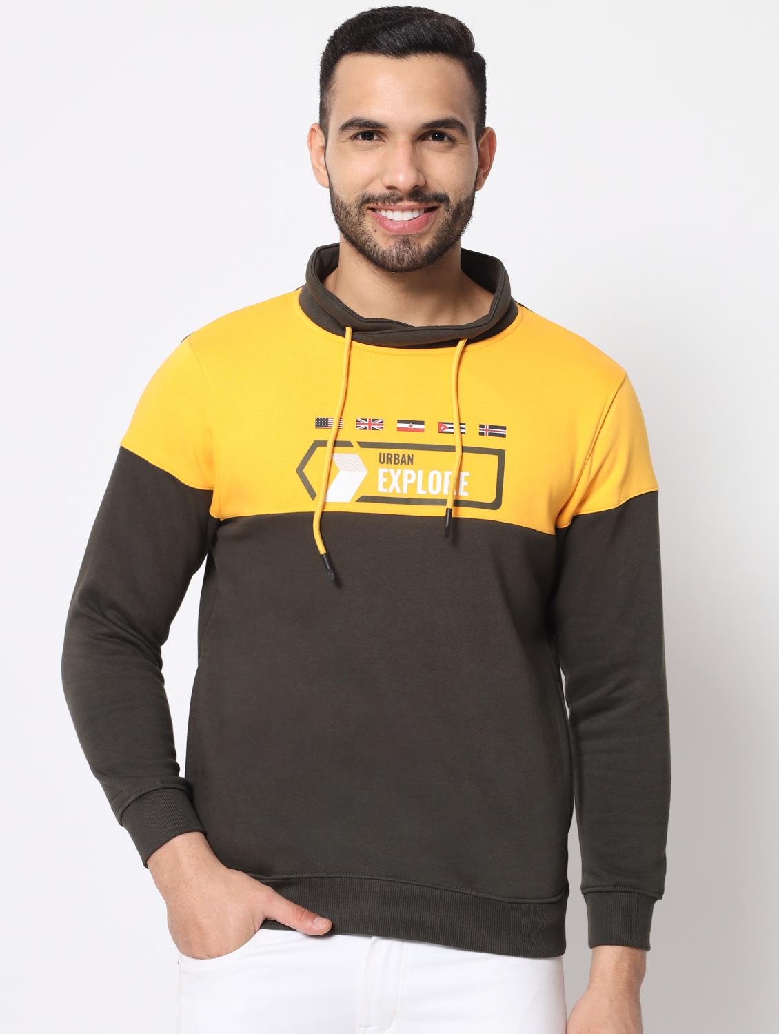 drawstring waist color blocked sweatshirt - 18720540 - Zoom Image - 0