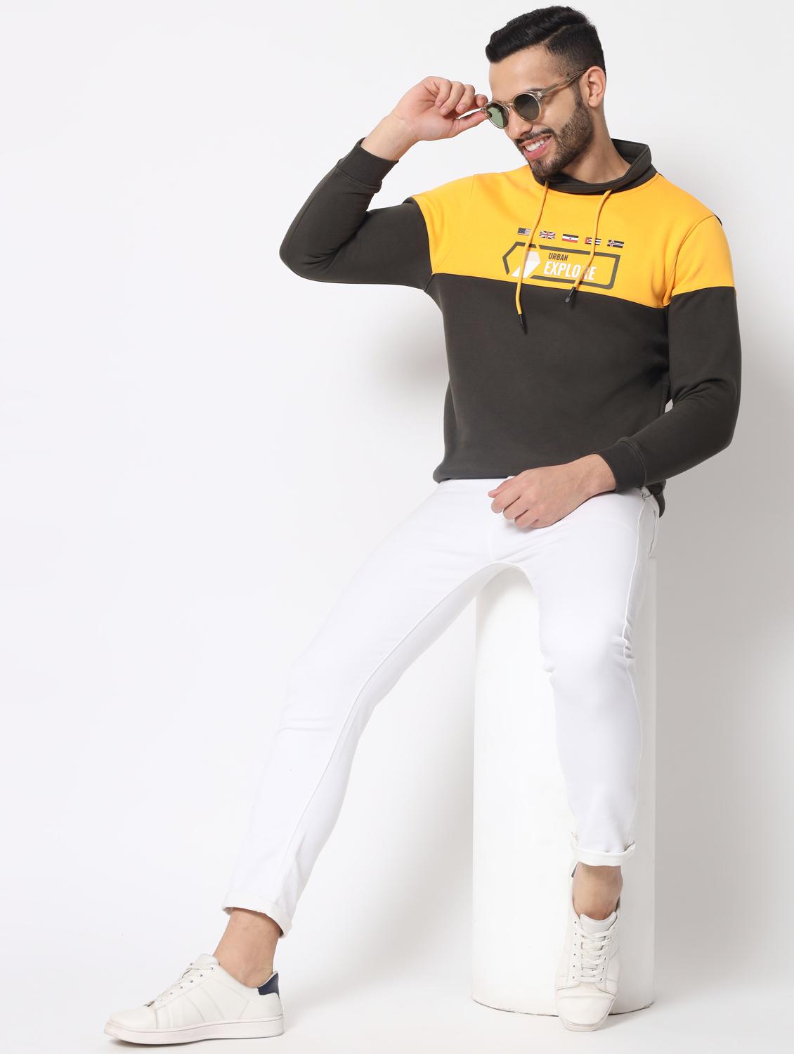 drawstring waist color blocked sweatshirt - 18720540 - Standard Image - 3