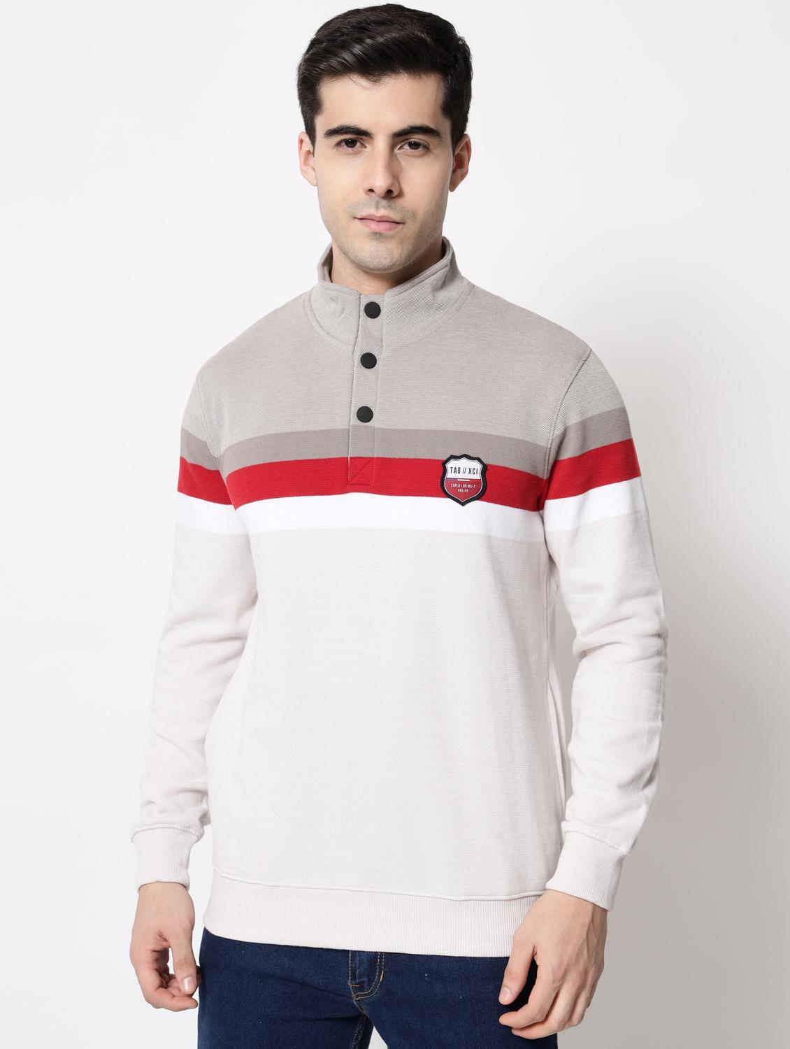 red cotton chest print sweatshirt - 18720551 - Zoom Image - 0