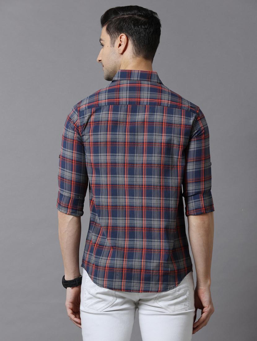 checkered design casual shirt - 18720699 - Standard Image - 3