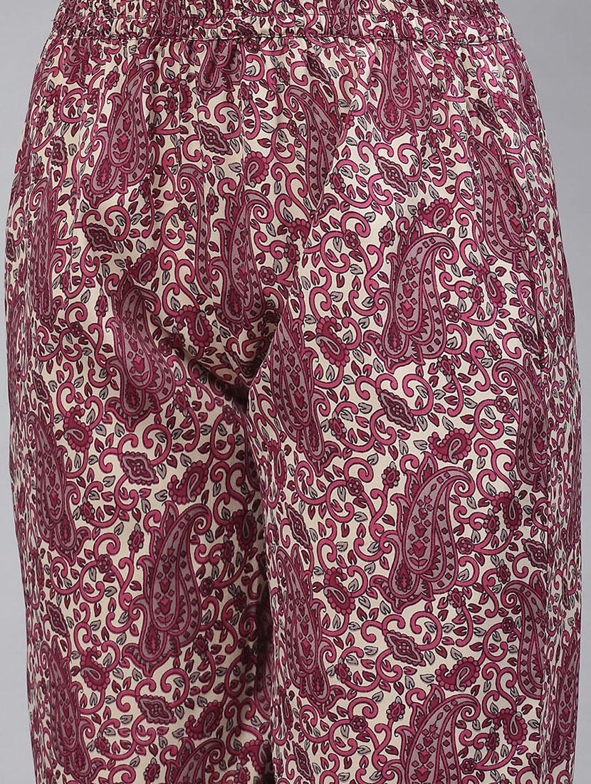 v neck printed top and trouser set - 18720825 - Standard Image - 5