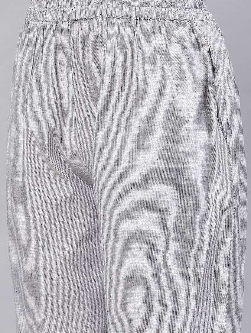 mandarin neck pleated top bottom set - 18720831 -  Standard Image - 5