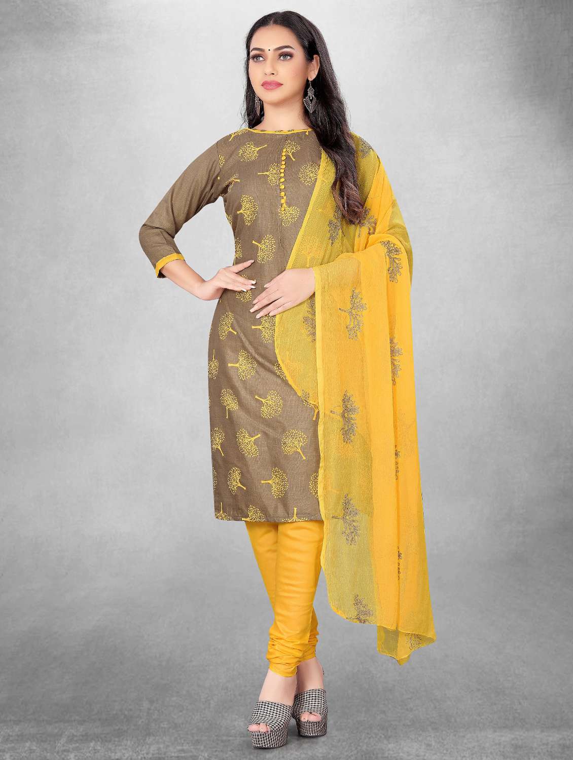 printed unstitched suit set