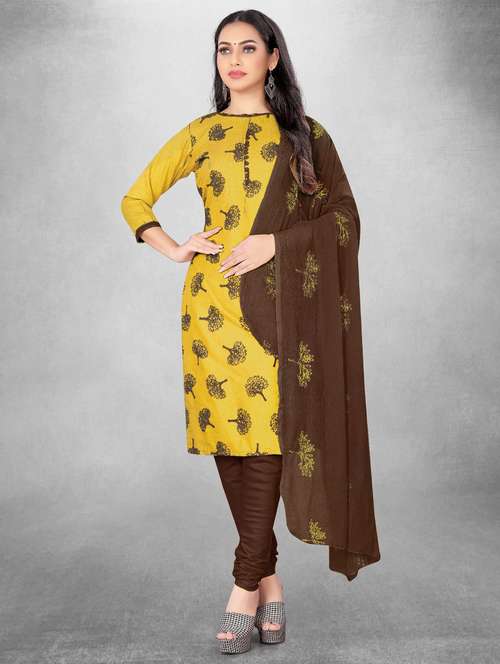 printed unstitched suit set - 18721366 -  Standard Image - 0