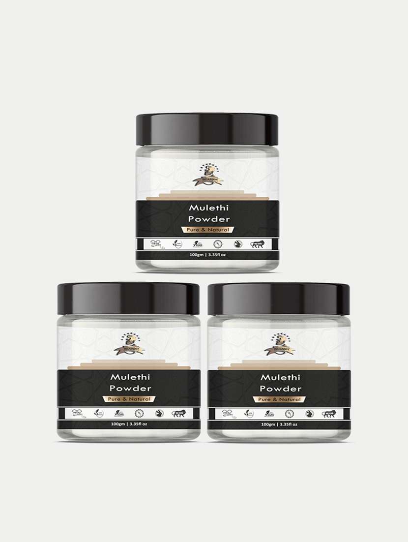 beardox 100% pure & natural mulethi powder promotes hair growth & improves complexion and reduce blemishes and spots