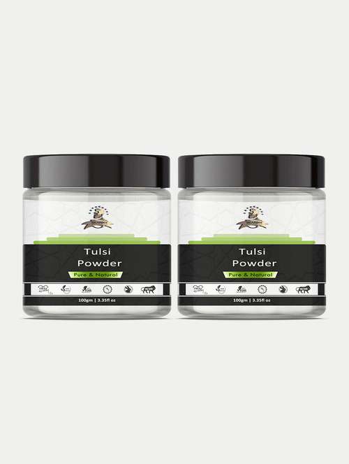 beardox 100% pure & natural tulsi powder prevent blackheads,acne & relieves skin infections & promotes hair growth - 18721960 -  Standard Image - 0