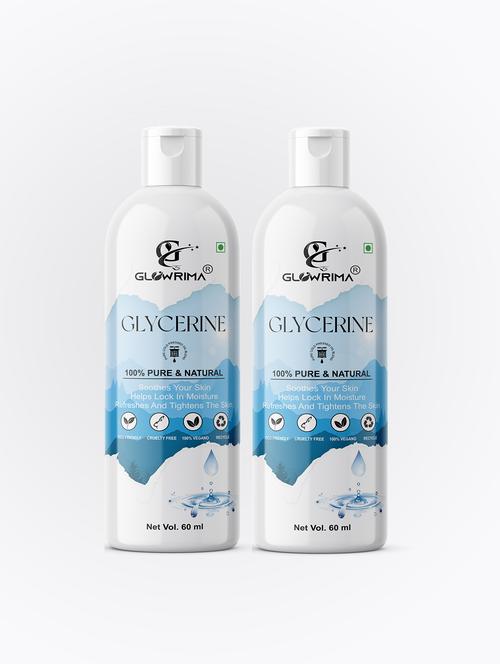 glowrima 100% natural glycerine for cleansing & refreshing skin pore tightening 60ml (pack of 2) - 18722453 -  Standard Image - 0