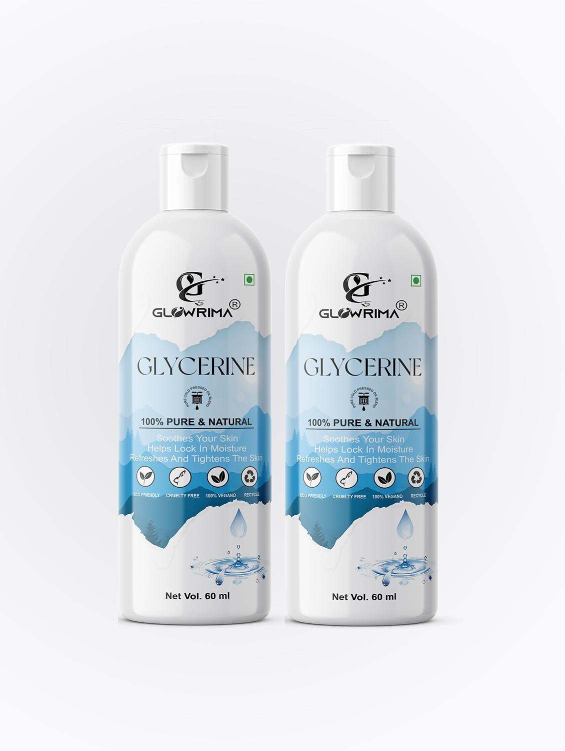glowrima 100% natural glycerine for cleansing & refreshing skin pore tightening 60ml (pack of 2) - 18722453 -  Zoom Image - 0