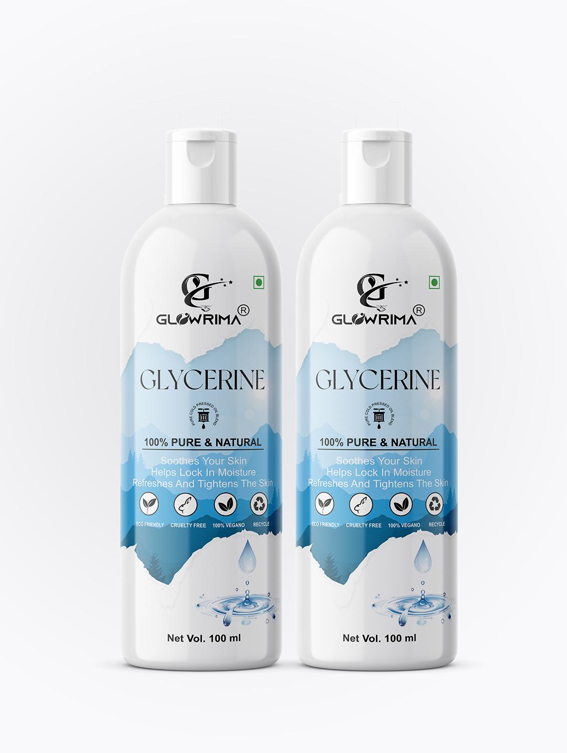 glowrima 100% natural glycerine for cleansing & refreshing skin pore tightening 100ml (pack of 2) - 18722485 - Zoom Image - 0