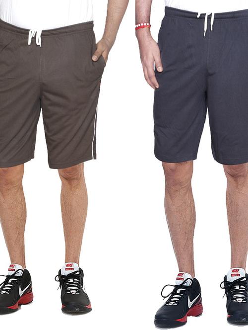 pack of 2 mid rise solid shorts - 18722948 - Standard Image - 0