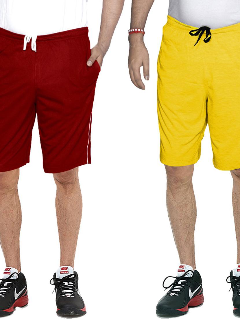 pack of 2 mid rise solid shorts - 18722972 - Zoom Image - 0