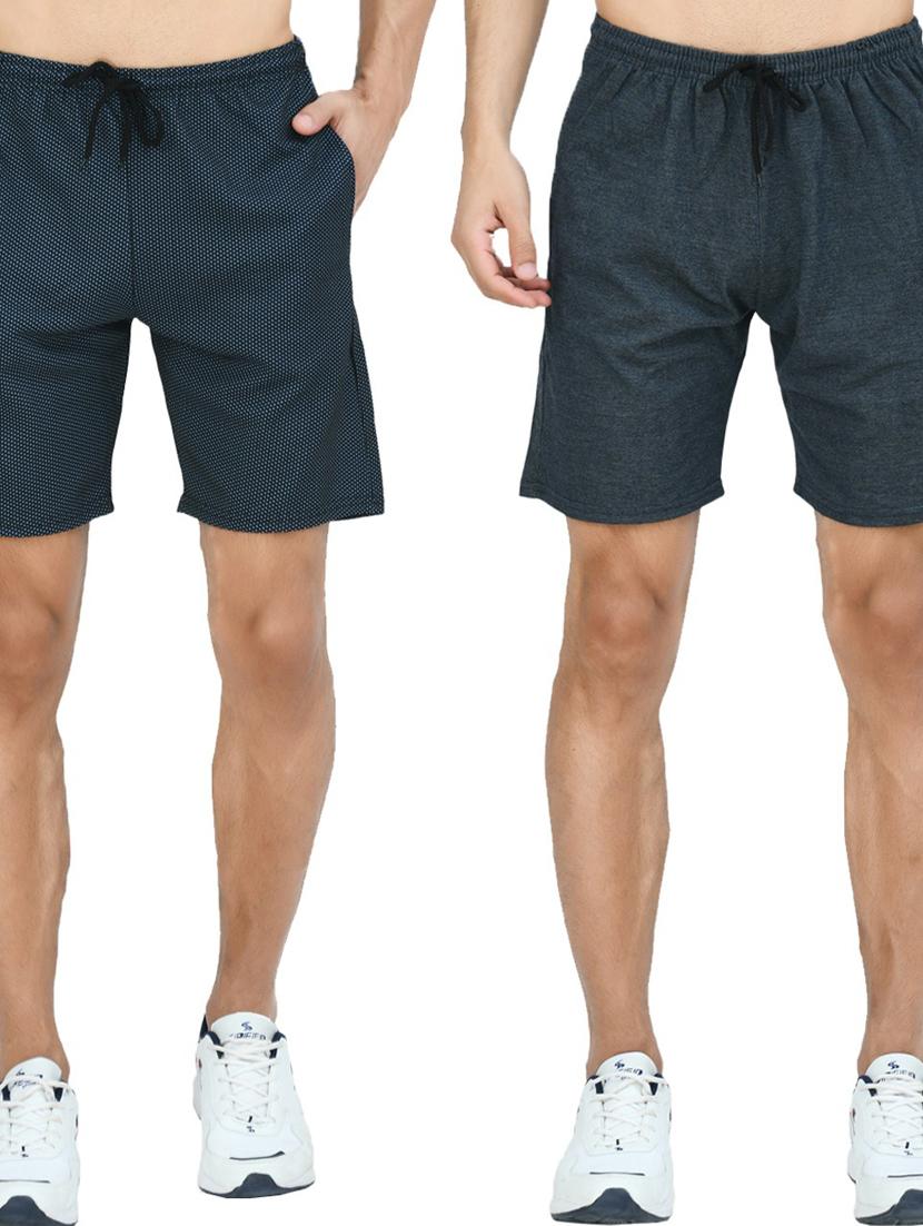 pack of 2 mid rise solid shorts - 18722989 - Zoom Image - 0
