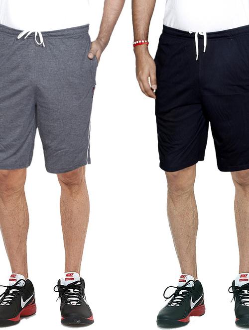 pack of 2 mid rise solid shorts - 18723053 - Standard Image - 0
