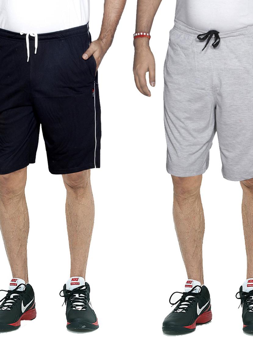 pack of 2 mid rise solid shorts - 18723058 - Zoom Image - 0