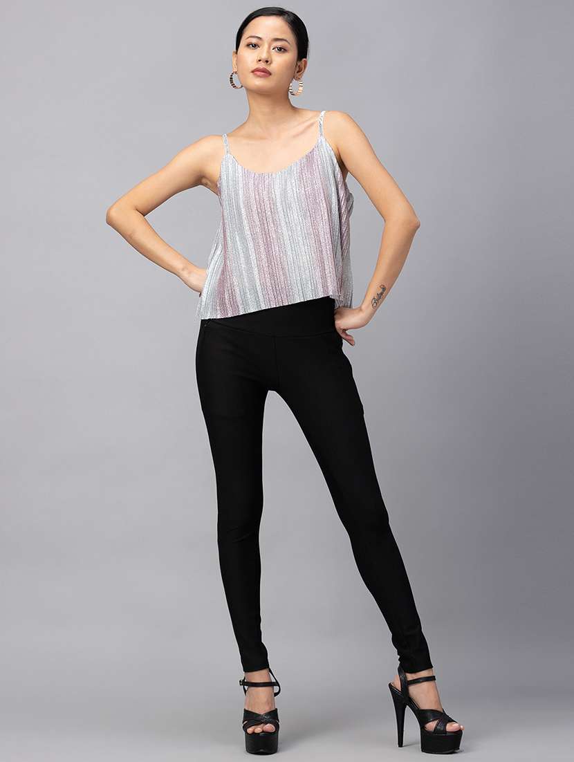 women's crop shoulder strap top - 18734553 -  Standard Image - 3
