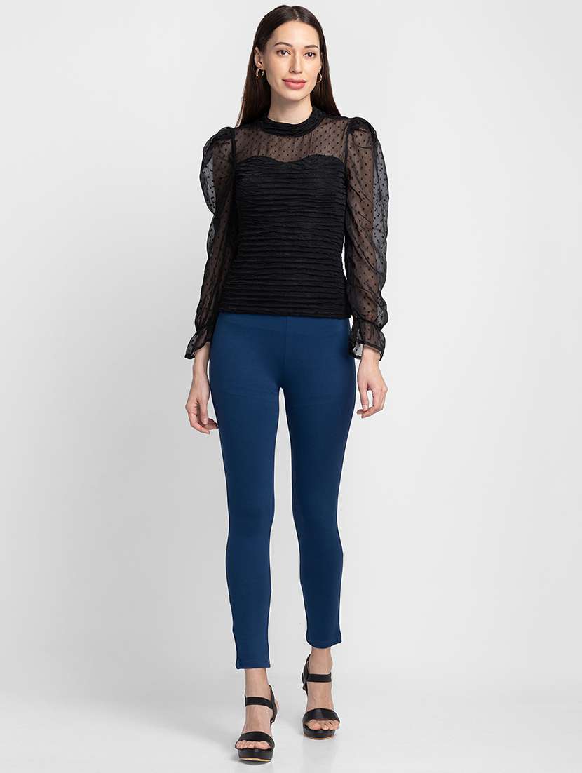 women's straight high neck top - 18734555 -  Standard Image - 3