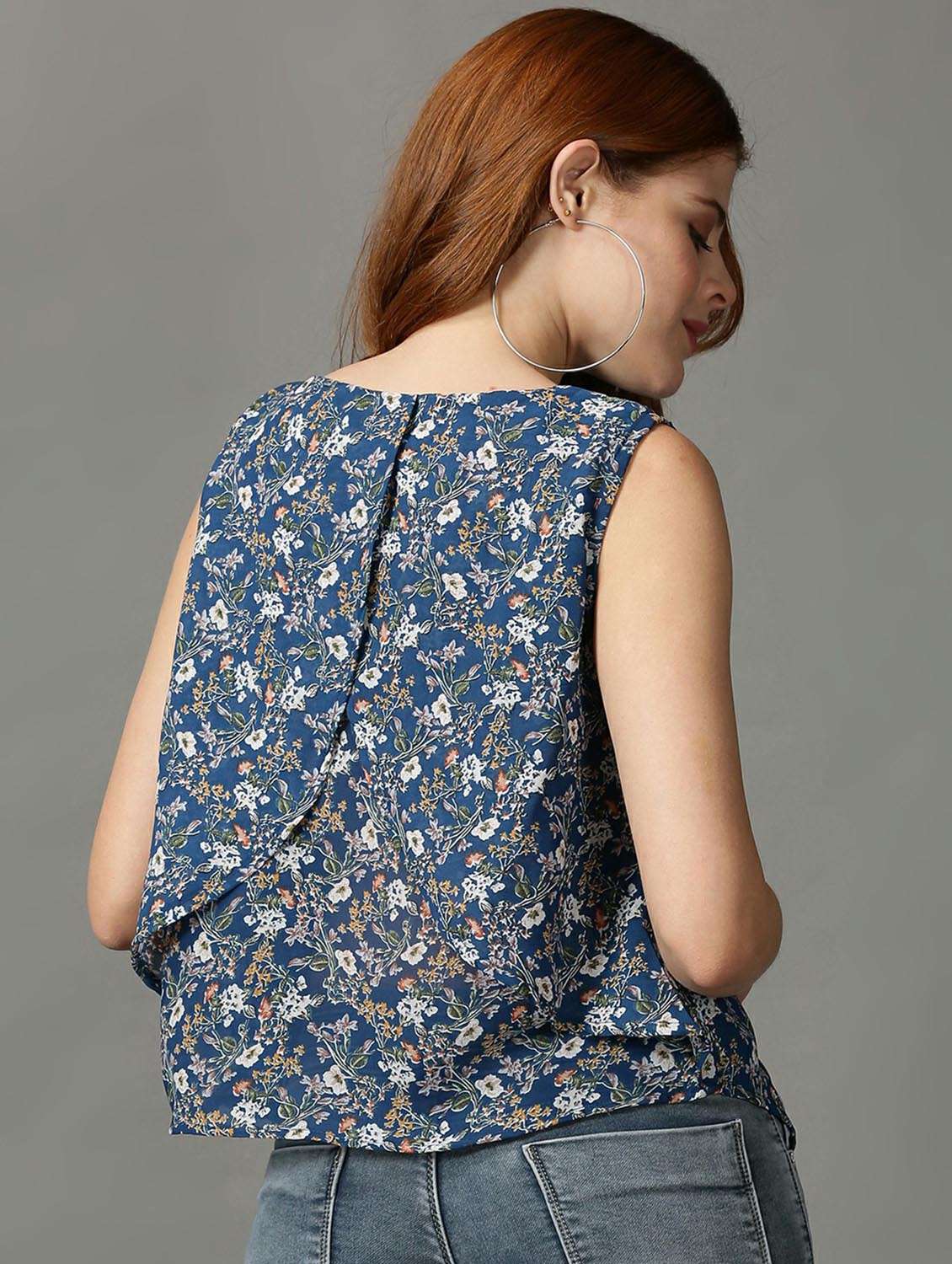 women's a line tie-up neck top - 18734832 -  Standard Image - 3